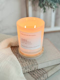 Amber Patchouli - 11oz Iridescent White Glass Soy Candle