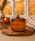 Pumpkin Glass Jar Soy Candle (15oz.)