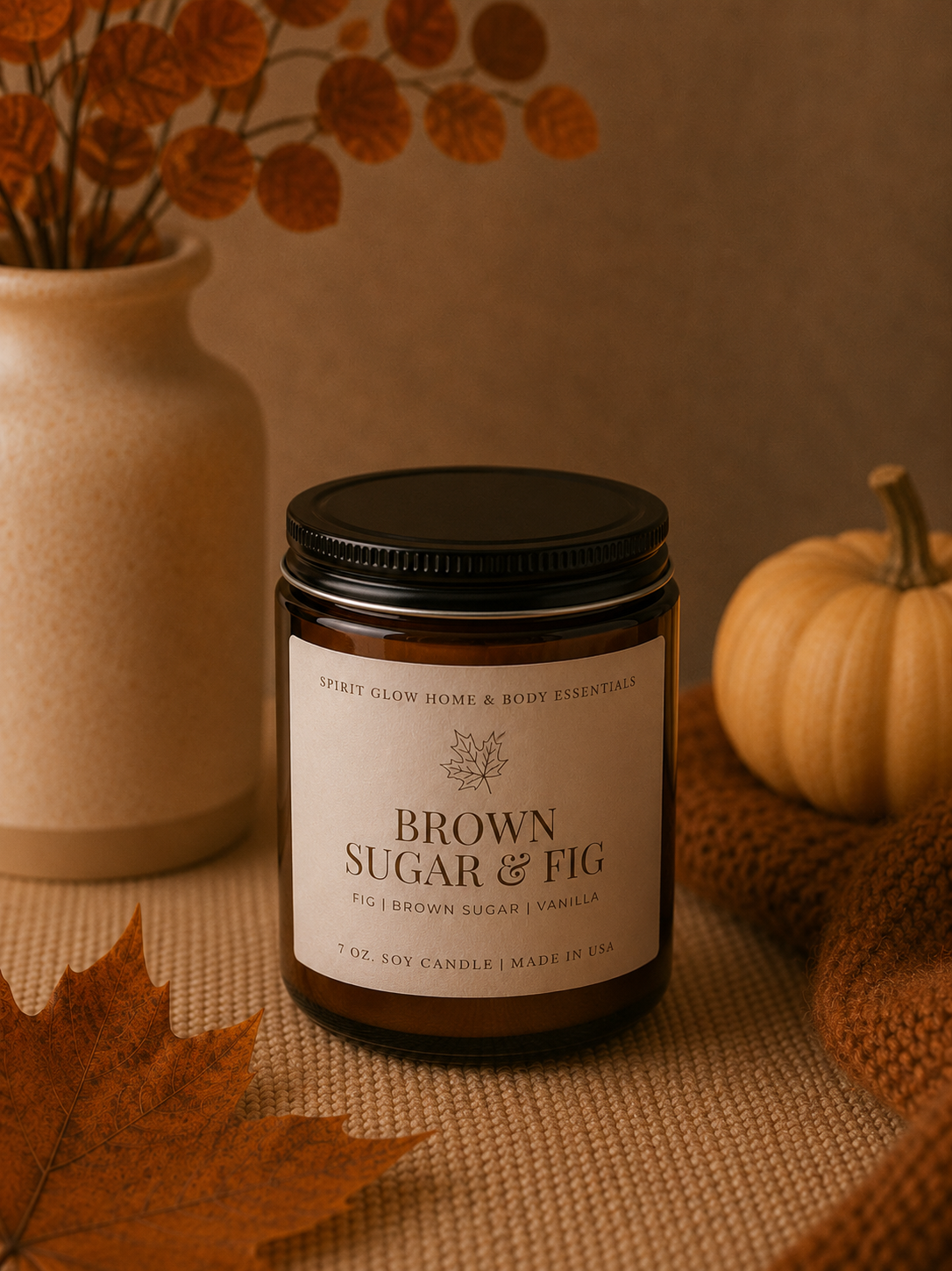 Brown Sugar & Fig - 7oz. Soy Wax Candle
