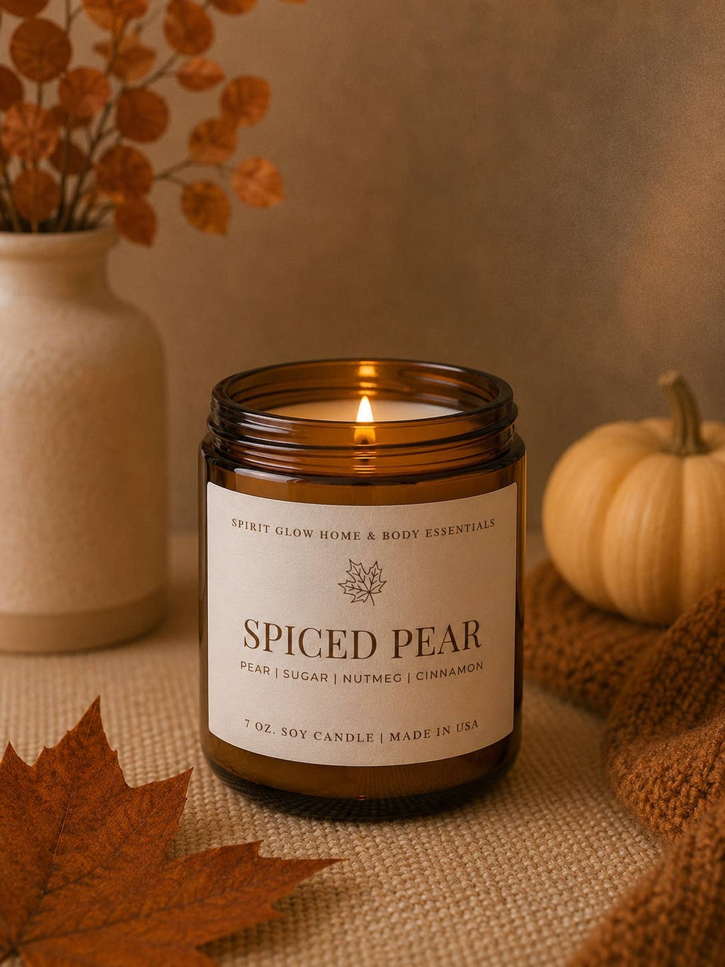 Spiced Pear -7oz. Soy Wax Candle