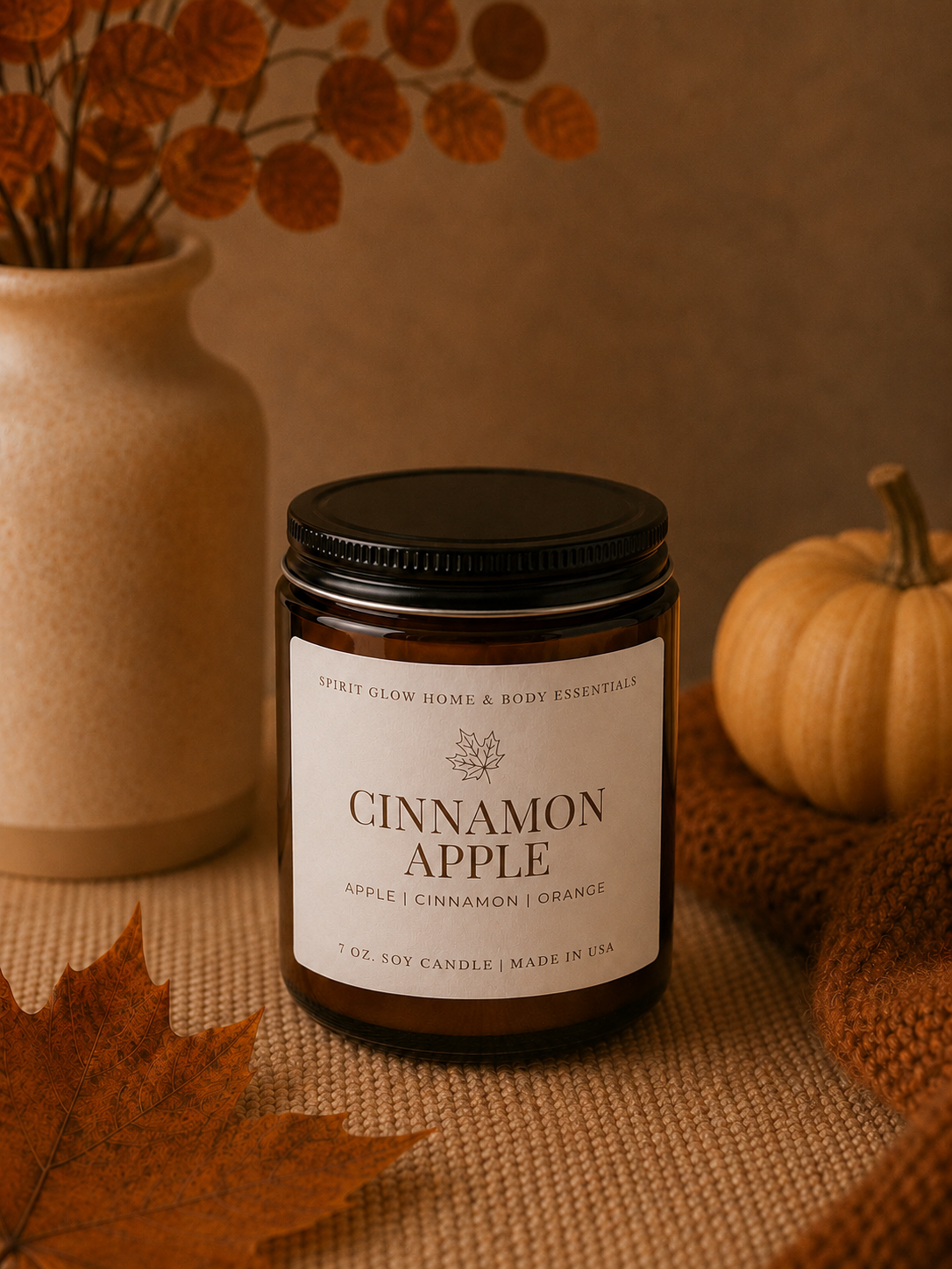 Cinnamon Apple - 7oz. Soy Wax Candle
