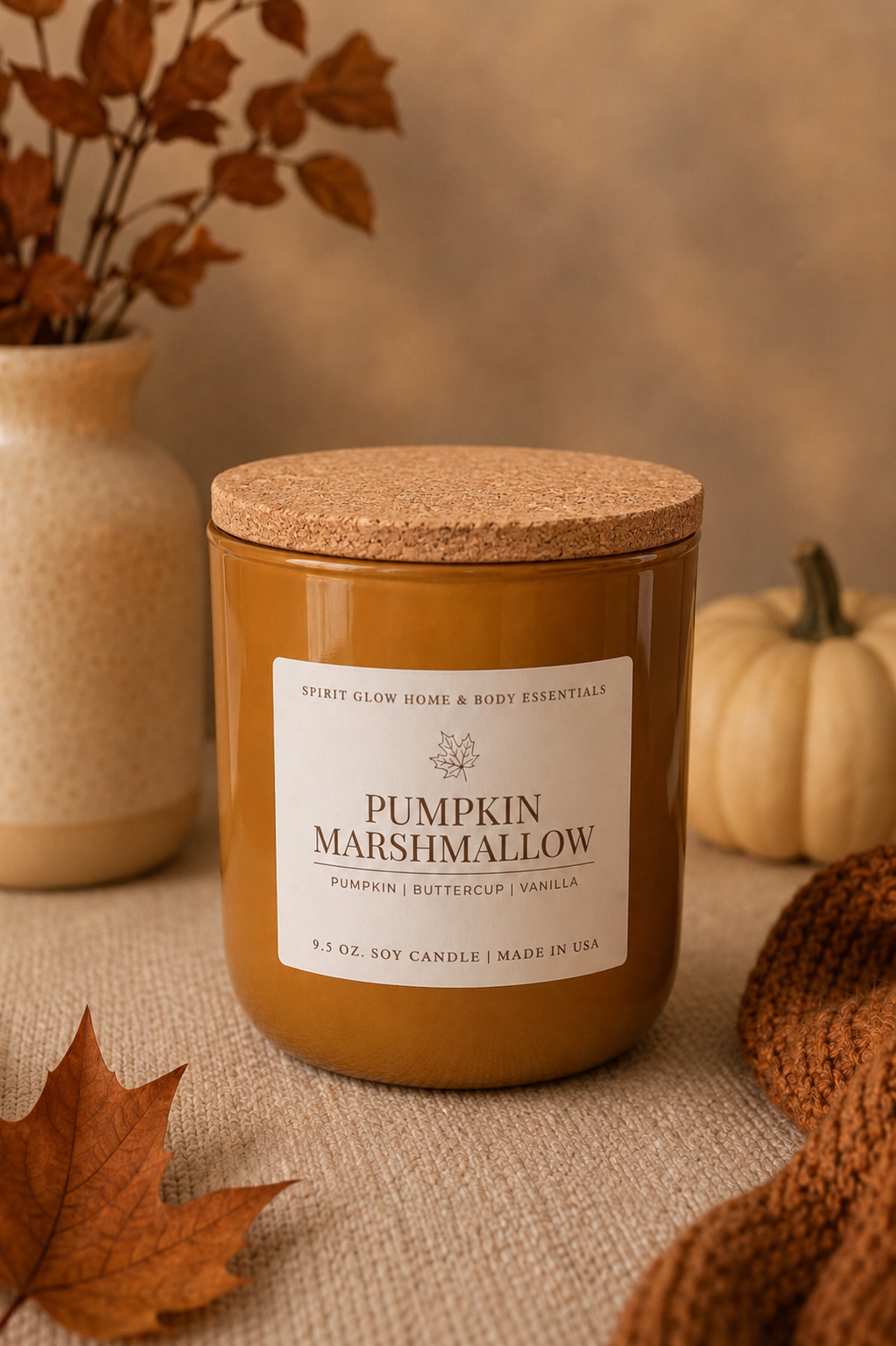 Pumpkin Marshmallow - 9.5oz. Soy Wax Candle