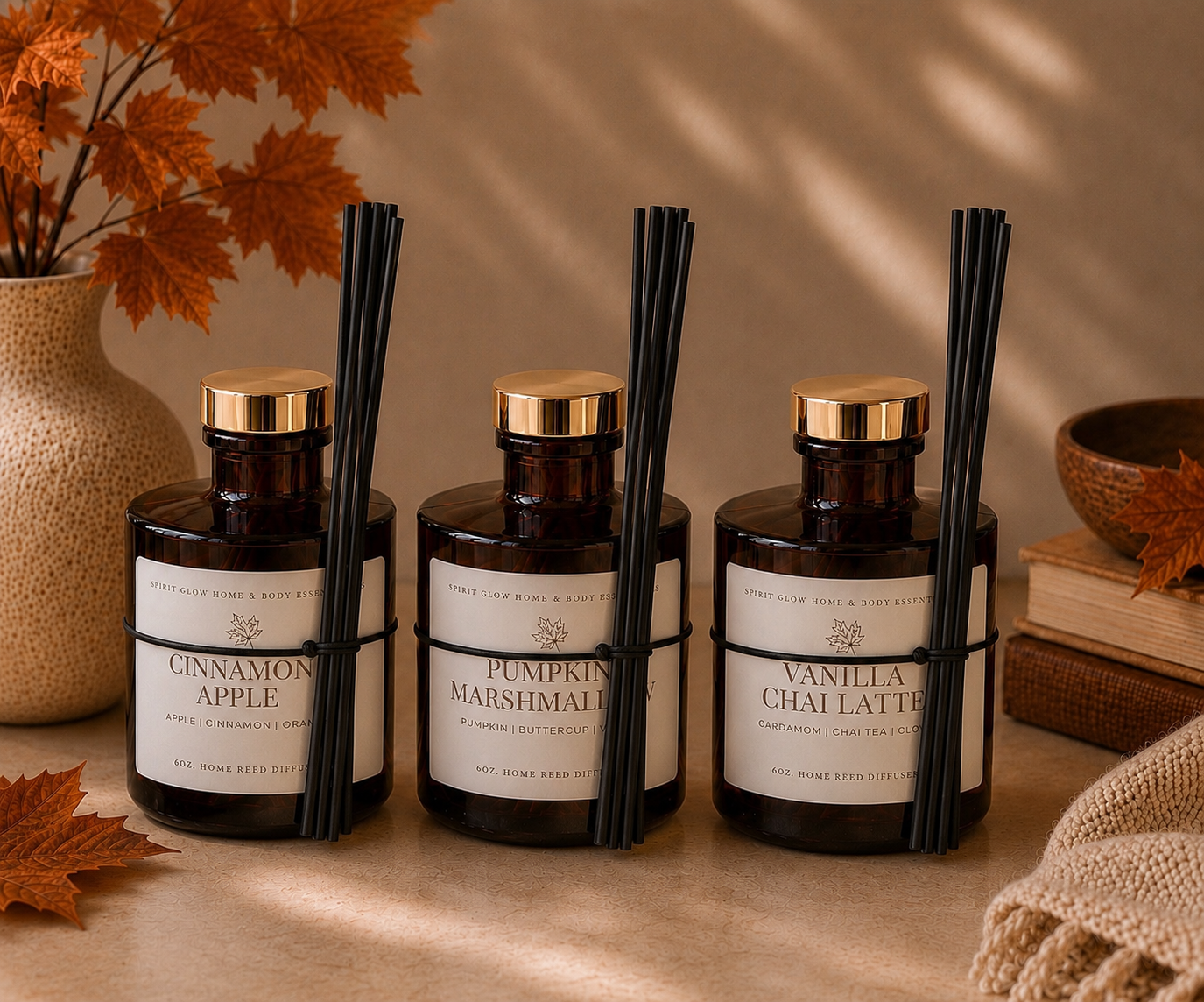Cinnamon Apple Home Reed Diffuser